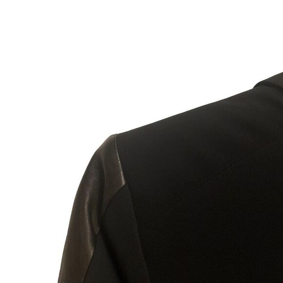 Rag & Bone Store Executive Black Lamb Leather Trimmed Single Button Blazer - Picture 9 of 11